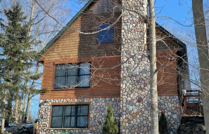A family cabin inside the woods