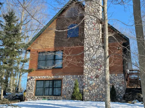 A family cabin inside the woods