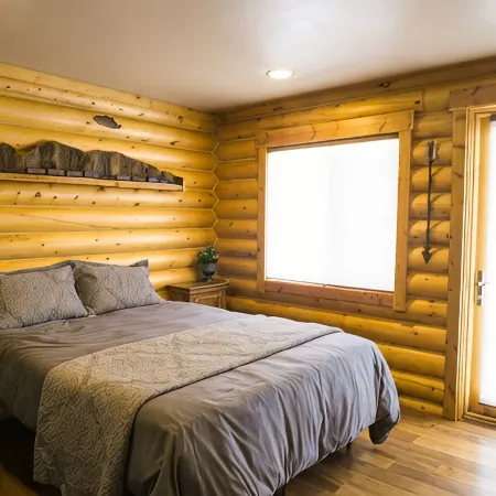 Modern log home with a view of the Tetons!