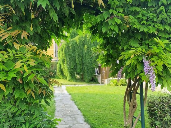 Locazione Glicine with 3 rooms for 4 guests with private parking and garden.