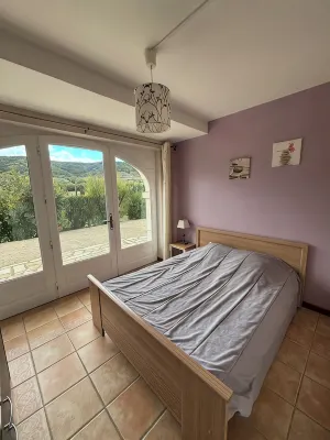 Large Provencal villa with panoramic view very close to Vallon Pont d 'Arc