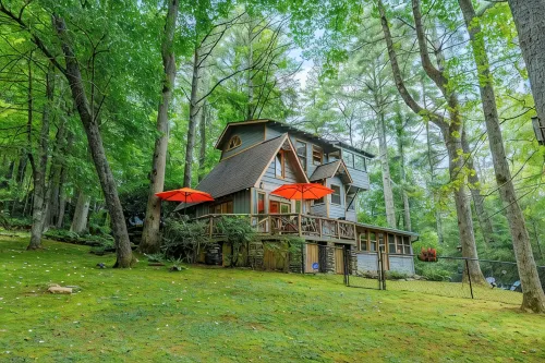 Magical Six-Level Retreat with Luxury Amenities near Main Street & Waterfalls!