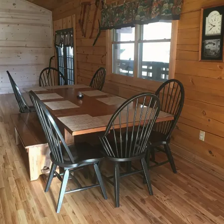 Fall Foliage Riverfront Cabin w/Hot Tub, King Bed, EV & Firepit & Mountain Views
