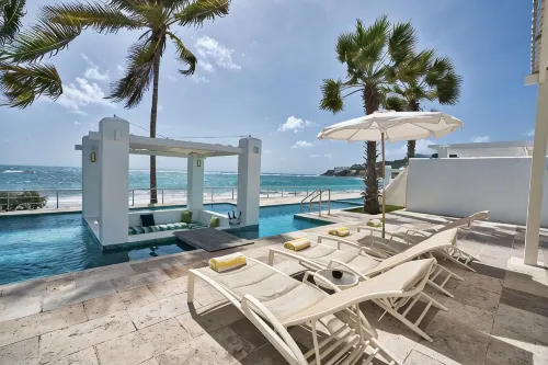 Oceanfront 5-Stars Starfish Villa, Dawn Beach, Private Pool, Secured, Concierge - 4-Star