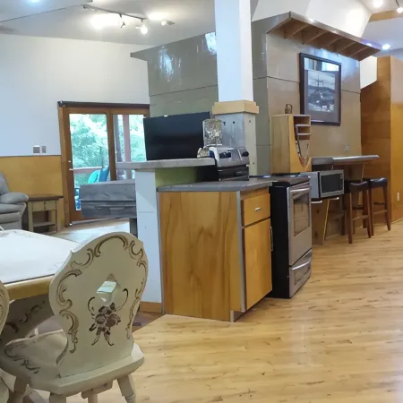 One of a kind cabin in the woods.  Quiet and private but close to everything.