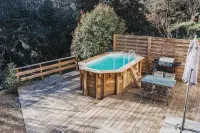 Cocooning cottage with Balnéo 2 places, private pool and wooden terrace