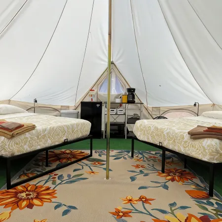 2 Queen-Bed Canvas Bell Tent on Working Farm in Historic Laurel Highlands