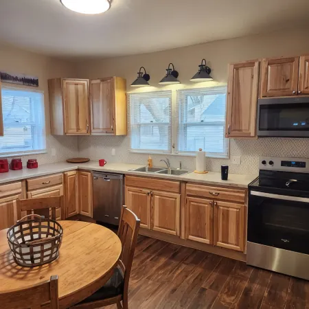 Railroad themed 3-bedroom house in Boone The Main Street Station is pet friendly