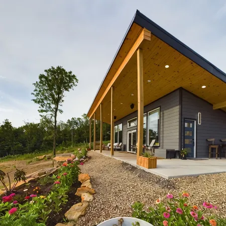 Beautiful modern cabin on top of the mountain with stunning sunset views.