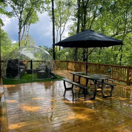 Close to Downtown • Luxury Cabin • Hot Tub • GeoDome and More!