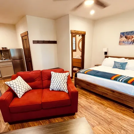 The Swan at Elk Ridge Village cabin 201A with views of Flathead Lake.