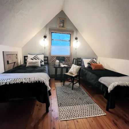Modern amenities in a rustic landscape