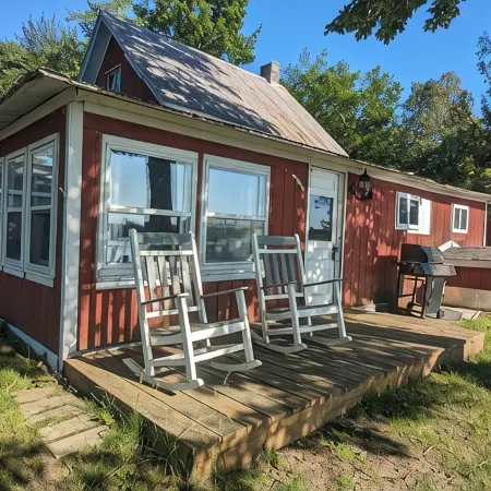 Charming 4-bedroom cottage ON Tawas Lake Pet, kid-friendly. Great Bird watching!
