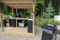 Lakefront Glamping Tent w/ensuite bathroom, King Bed, Fabulous View, near Acadia