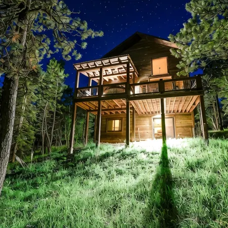 Rustic 4 bedroom cabin at Gilded Mountain, wifi, pool access, paved roads