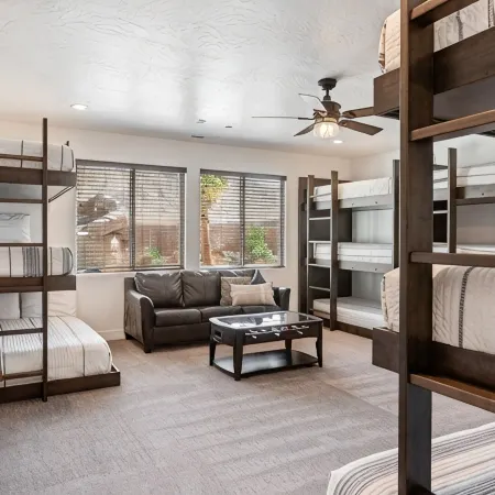 Large 9 Bedroom Home w/Private Pool, Indoor Sports Court & Arcade Room