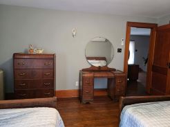 Family-friendly farmhouse property, rural setting, 10 minutes from Tiffin, OH.