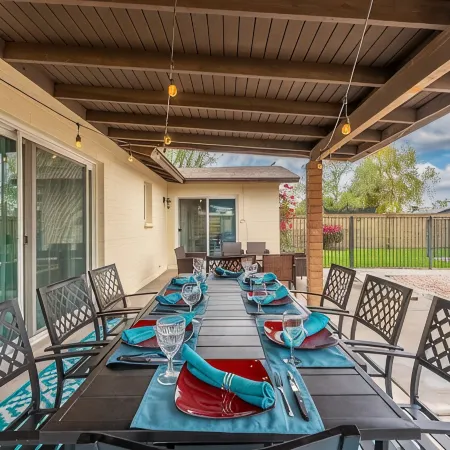 Spacious house, large/secure/activity-filled back yard, child and dog friendly