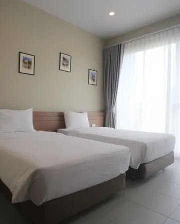 ห้องเตียงแฝด พร้อมระเบียง