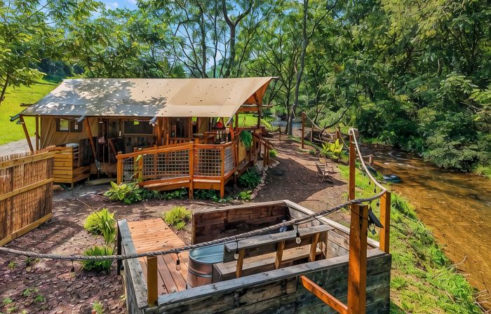 Experience nature, right by Hillsville, Va. a few ft from a stocked creek.