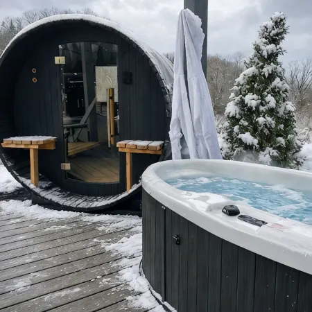 Luxury Airstream Glamping Unit 4 of 6, On-Site Hiking, Private Hot Tub and Sauna