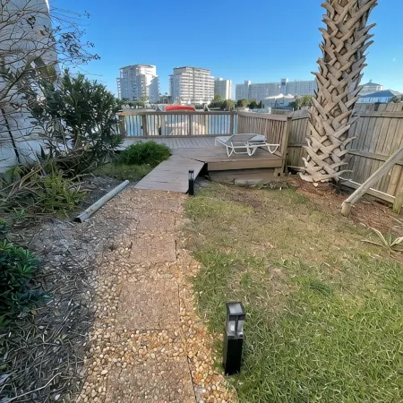 Poolside Destin Harbor access townhome with boat slip and private beach access
