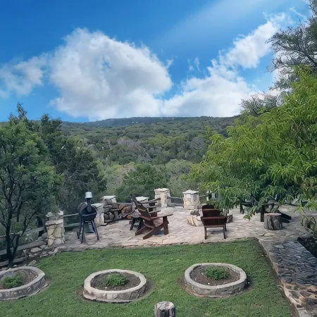 Stay at these upscale, historic cabins set in New Braunfels near Guadalupe River
