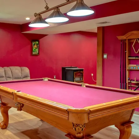 Poconos True Log Cabin with Views, Hot Tub & Game Room