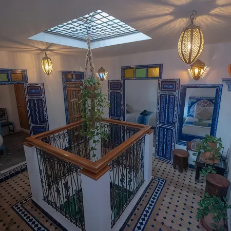 La Mansoura Maison en Format de Riad Dans la Médina de Chefchaouen Ville Bleu