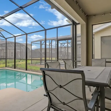 private pool/communal pool/games room/themed bedrooms
