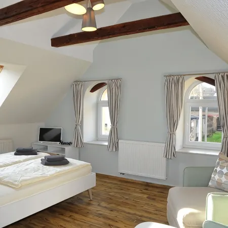 Apartment "Landliebe" with pool and sauna use on a restored 3-sided courtyard
