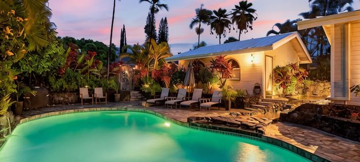 Breezy Pool Oasis 5BR AC Ocean Views 5min to Beach Hotels in Holualoa