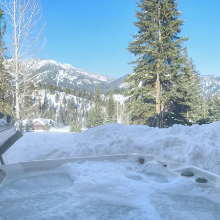 Charming 3-bedroom log cabin with Hot Tub and fitness room in delightful Big Sky