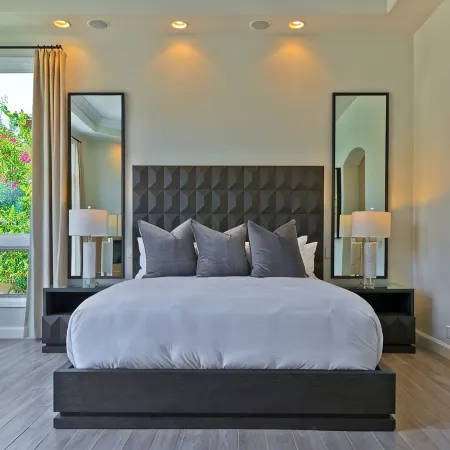 Contemporary PGA West Retreat on Greg Norman Course with West Mountain Views