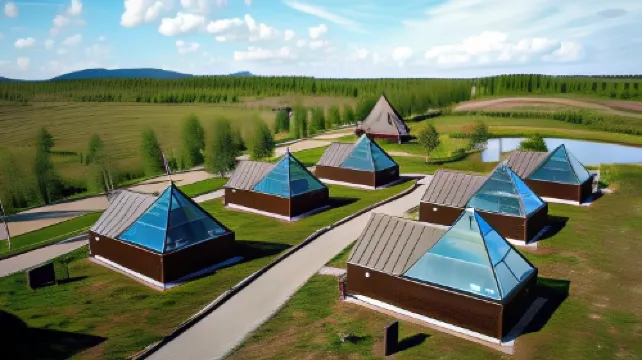 Aurora Pyramid Glass Igloos