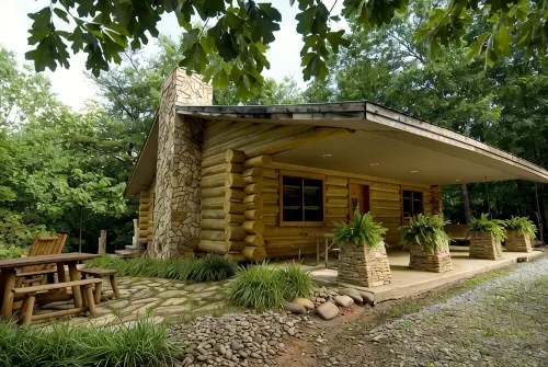 Erikas Dream - Handcrafted Log Cabin near River
