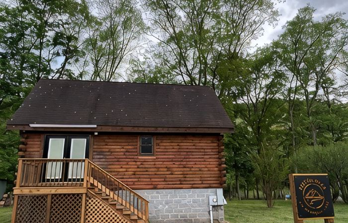 Log Cabin Located on the Greenbrier River in Hinton WV