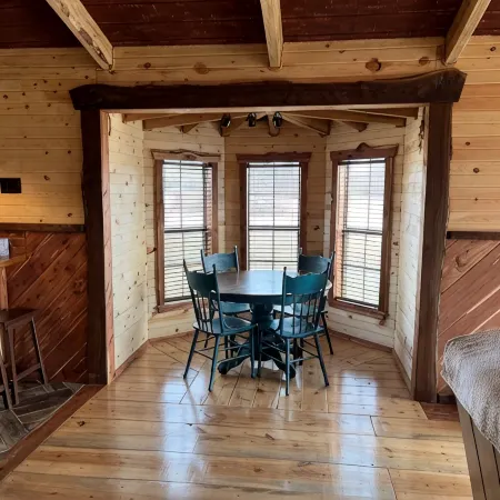 Cozy cabin with mountain views on small family farm