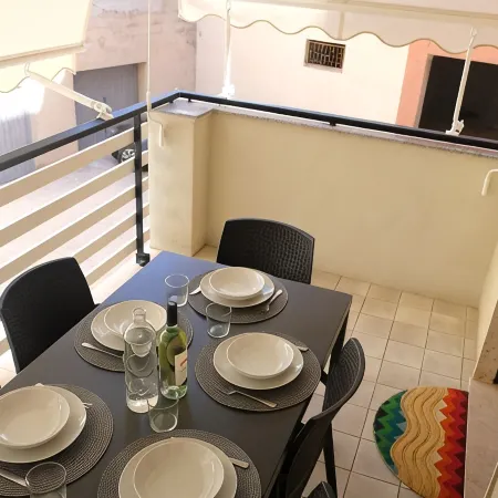 100 m from the Beach for 2-6 Persons, 3-Bedrooms Apartment Wth AC +Little Garden