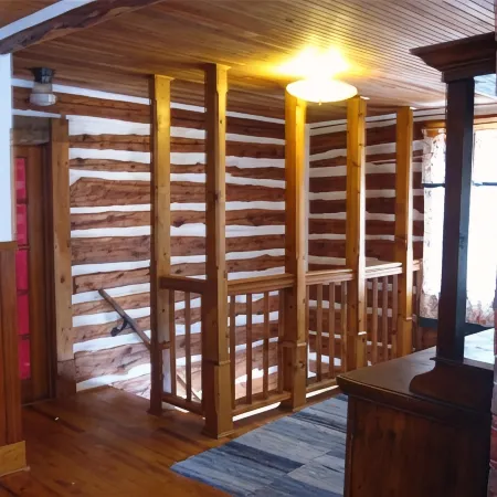 Historic 2 Story Hand-Hewn Log Cabin Next to Yellowstone Park