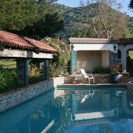 Three bedroom/three bath resort style home with saltwater pool and spa