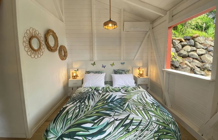 Lodge Traditionnel et sa Piscine vue mer des Caraïbes
