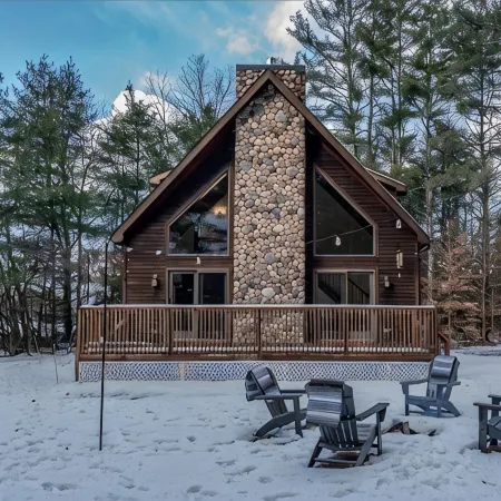 Private Modern Riverfront Ski Chalet - Near Gore Mountain and Lake George