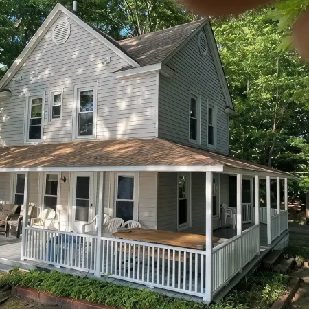 Angola on the Lake Beach Front House  4Br  Private Beach Wrap-Around Porches