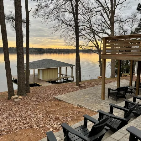Newly renovated beauty on main lake with sunrise to sunset panoramic views!