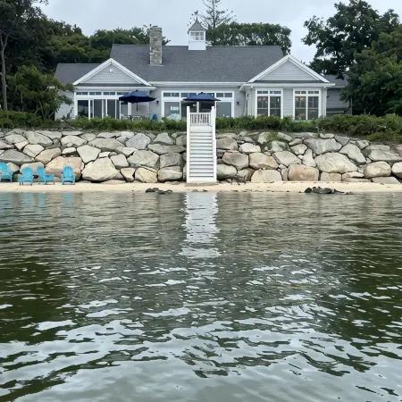Brand new private  beachfront home in Mashpee on Waquoit Bay