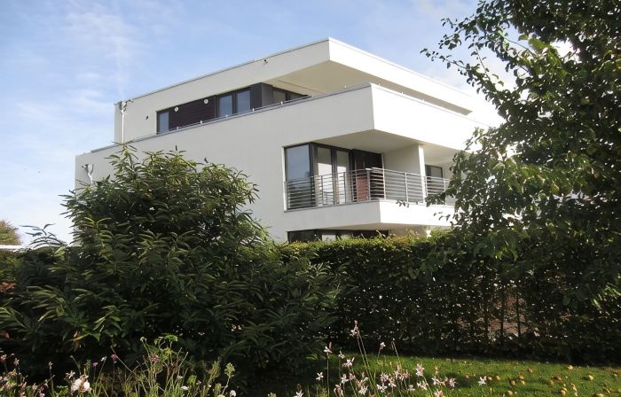 Modern apartment with stunning views of the water and the Rügen Bridge