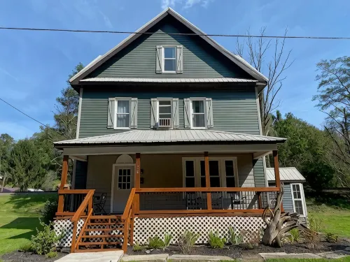 Spacious PA Wilds Getaway! Water views, firepit w/ covered patio