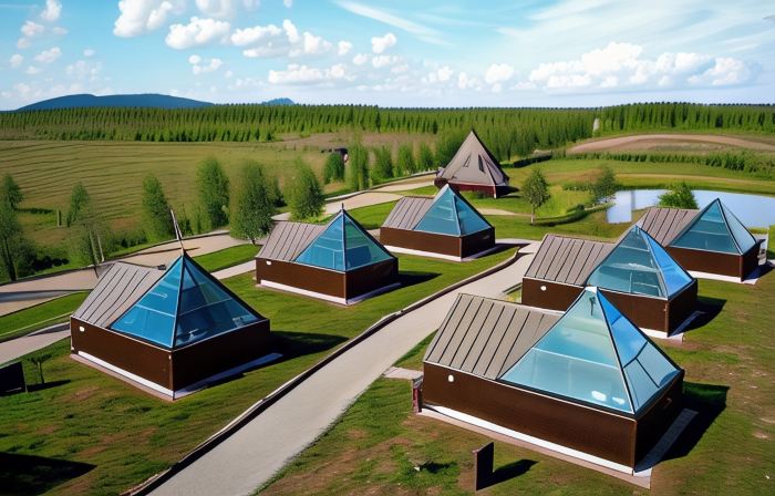Aurora Pyramid Glass Igloos