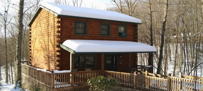 The Cardinal log cabin. Wrap around deck, firepit. Next to Pipestem resort park. Hotels in Summers County